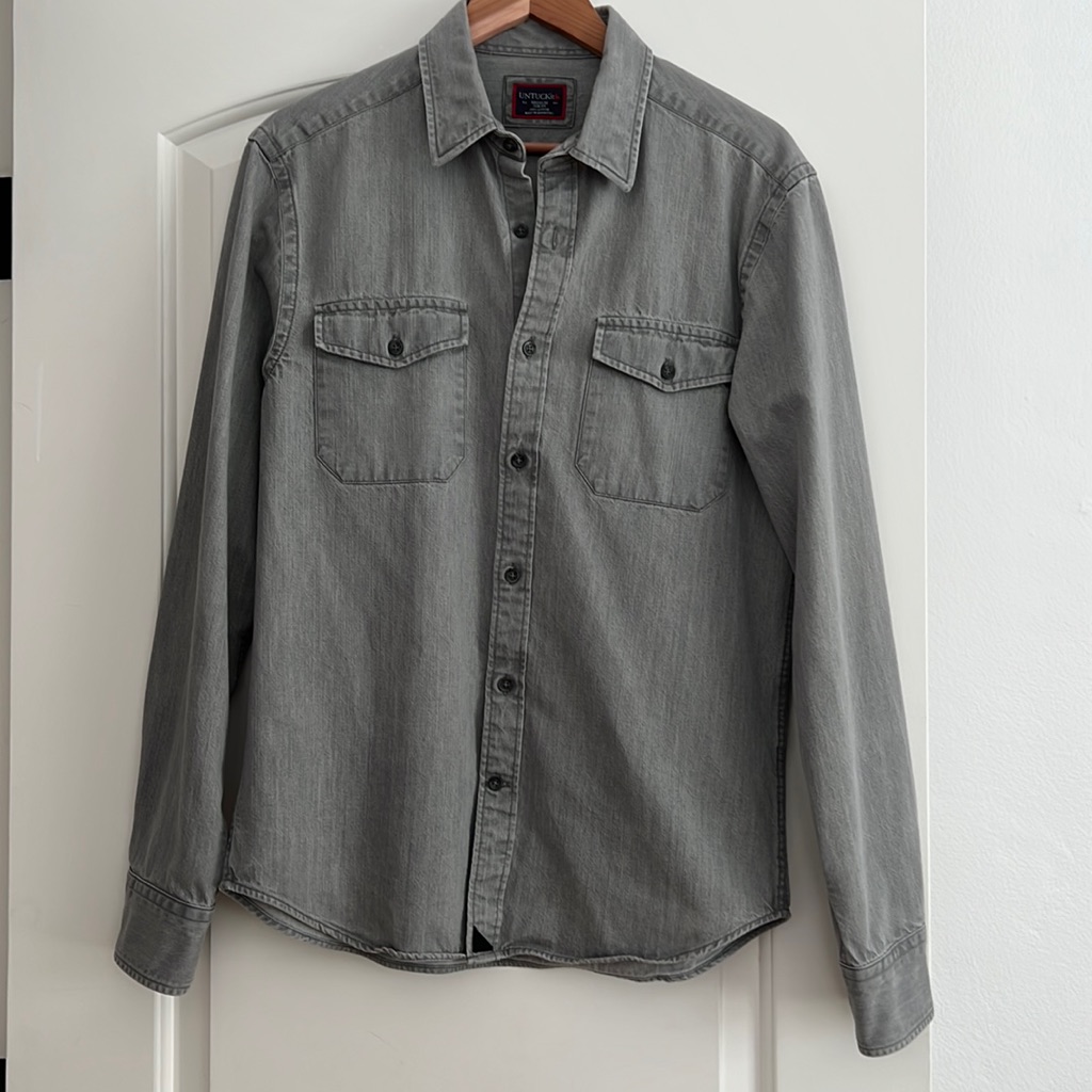 Untuckit Gray Button Down